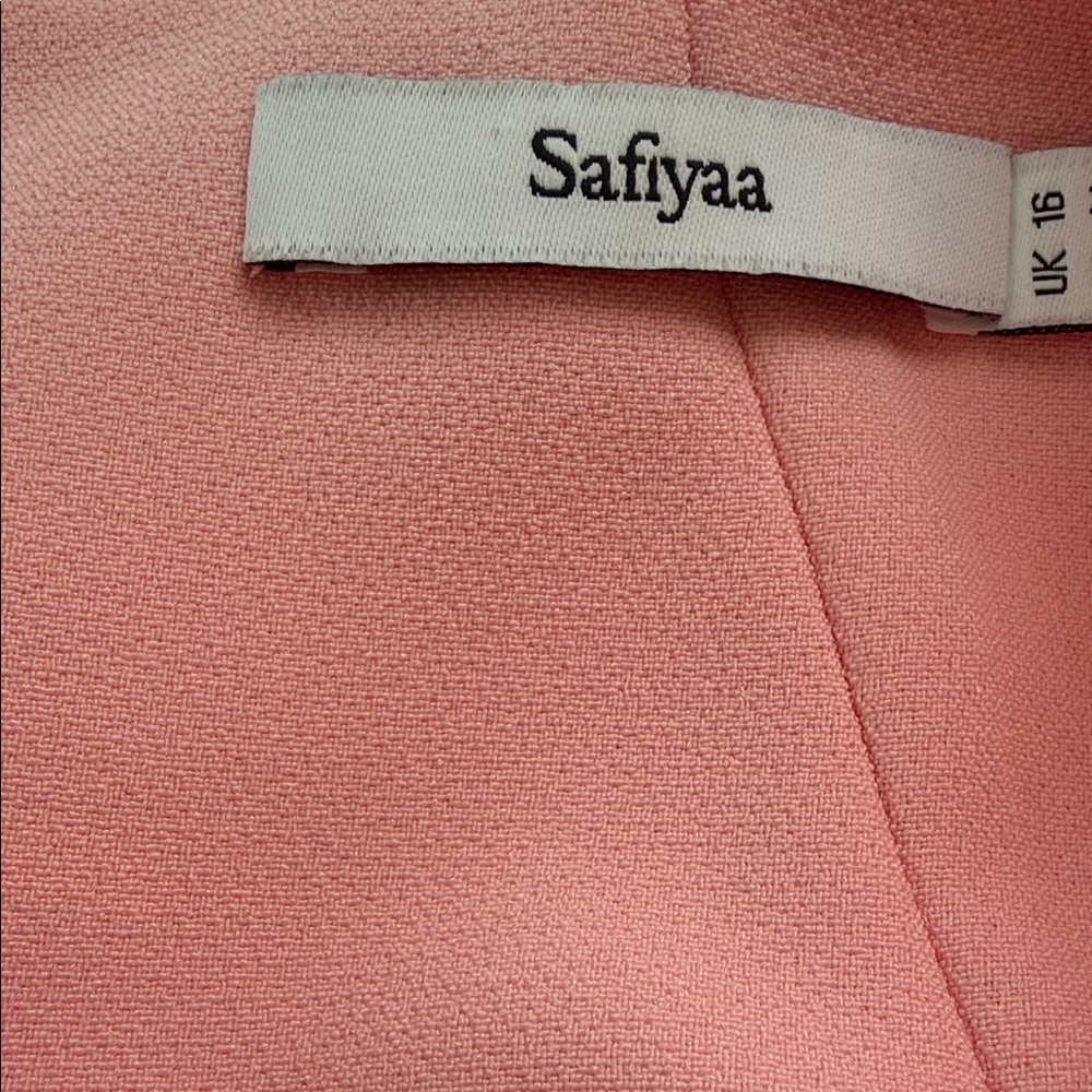 Safiyaa Coral Pink Peplum Top - Picture 2 of 6